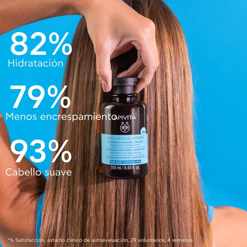 Champô Hidratante Apivita Hyaluronic Hydra para Cabelos Finos, 250 Ml