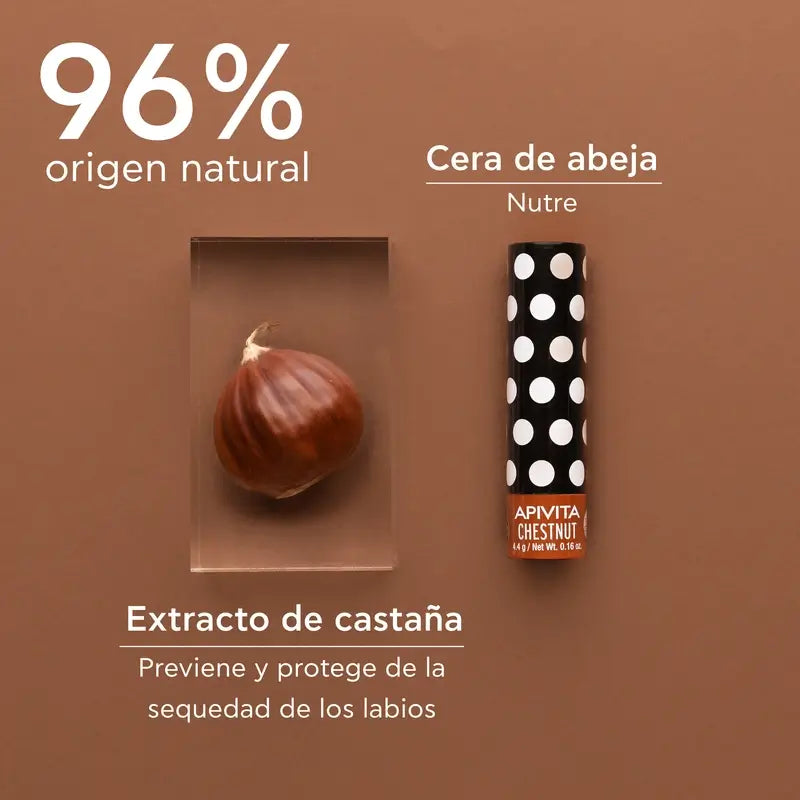 APIVITA Bálsamo labial colorido com castanha 4.4g