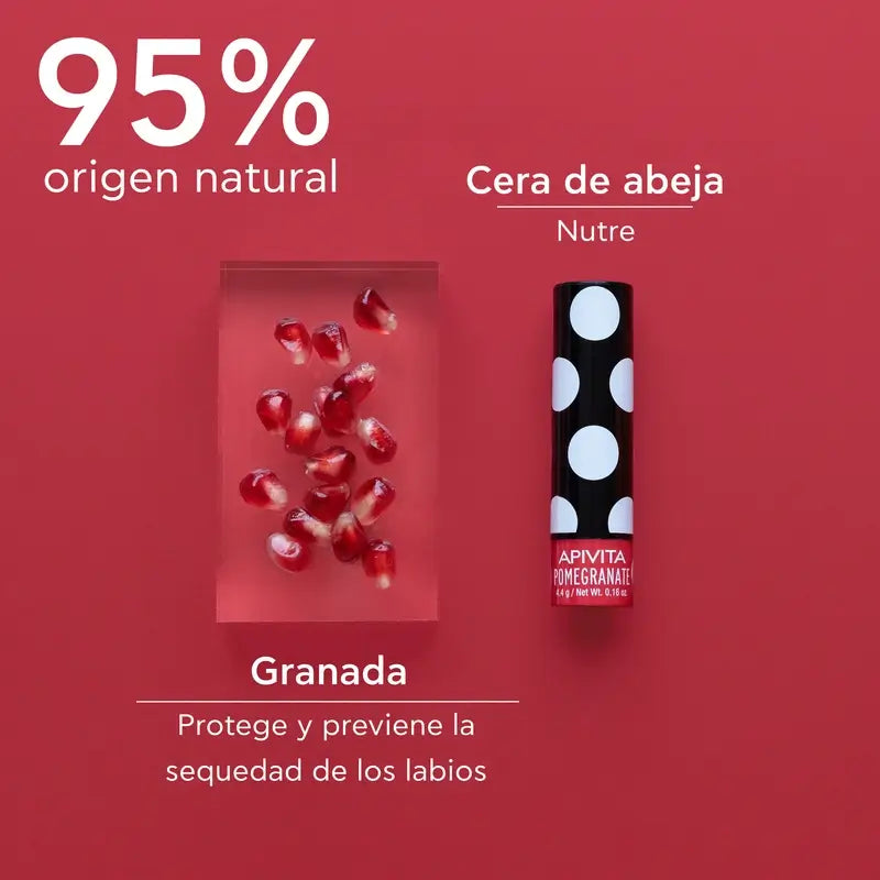APIVITA Bálsamo labial com cor de romã 4,4 g