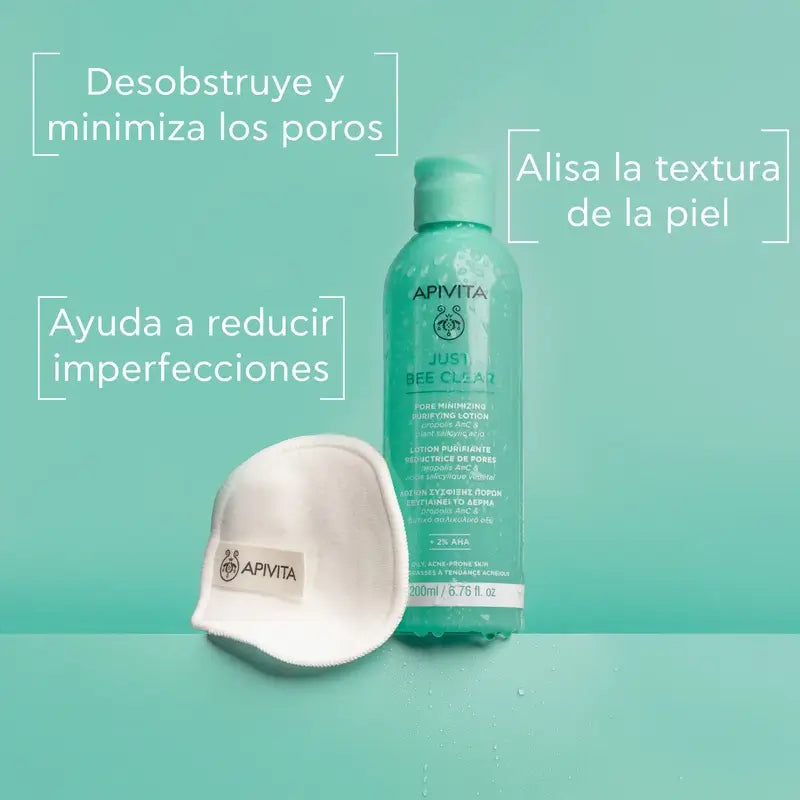 Apivita Just Bee Clear Loção Purificante Minimizadora de Poros, 200 ml