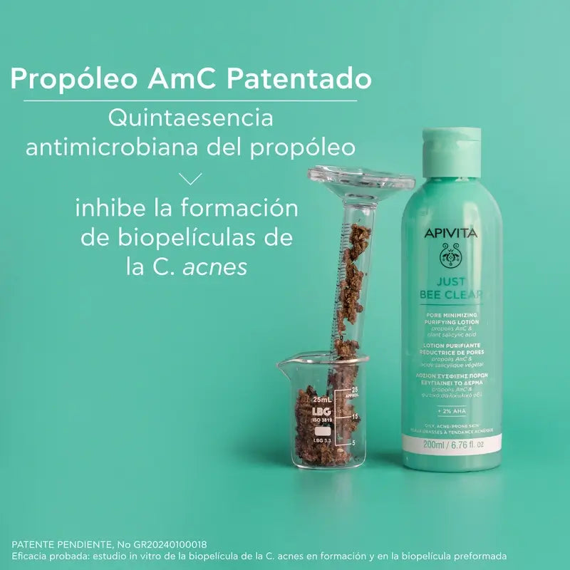 Apivita Just Bee Clear Loção Purificante Minimizadora de Poros, 200 ml