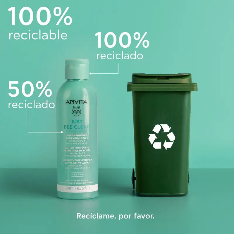Apivita Just Bee Clear Loção Purificante Minimizadora de Poros, 200 ml