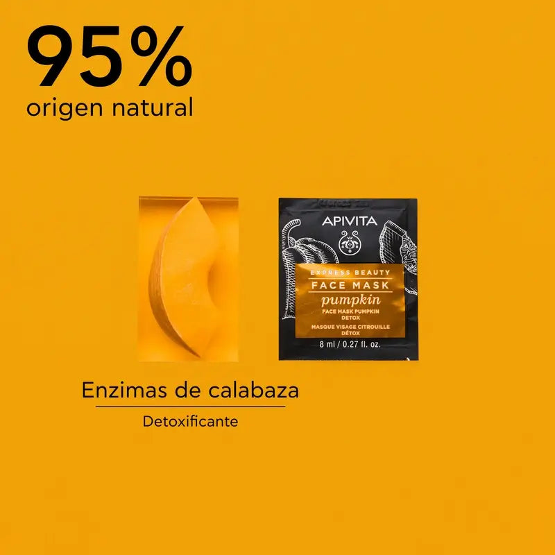 APIVITA Express Beauty Máscara facial desintoxicante de abóbora