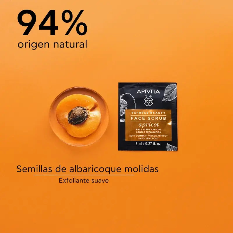 APIVITA Express Beauty Gel de Esfoliação Suave com Alperce
