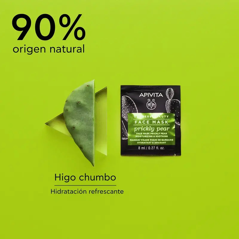 APIVITA Express Beauty Máscara facial hidratante com pera espinhosa