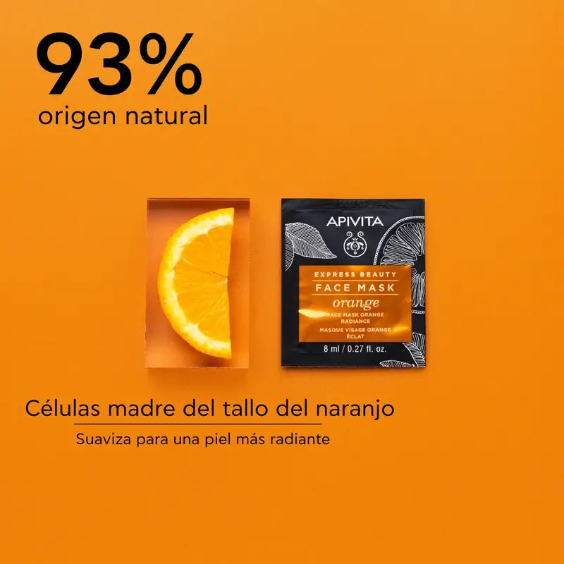 APIVITA Express Beauty Máscara facial revitalizante com laranja