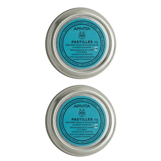 Apivita Eucalyptus & Propolis Lozenges, embalagem de 2