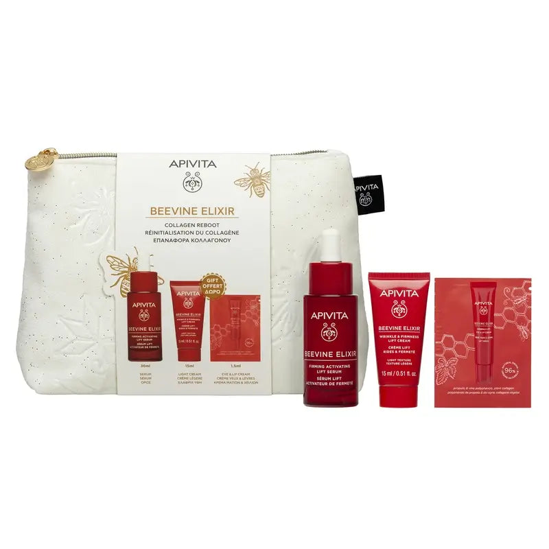 Apivita Promo Beevine Elixir Lift Serum Ativador Firmeza, 30Ml + Creme Ligeiro de Oferta 15Ml + Contorno de Olhos 1,5Ml
