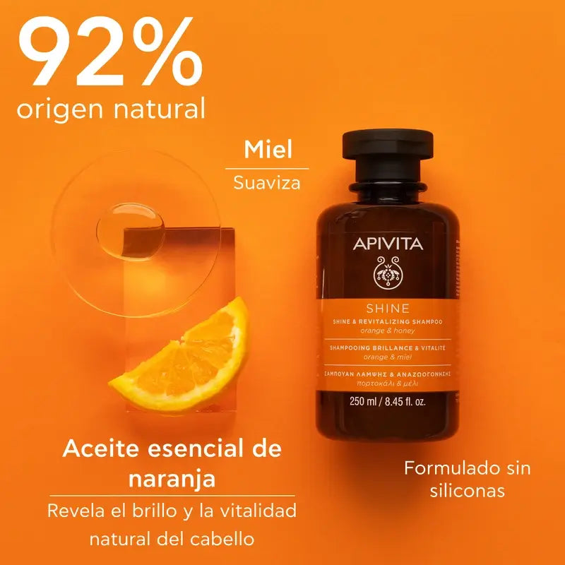 APIVITA Champô Brilho e Vitalidade com Laranja e Mel 250 ml