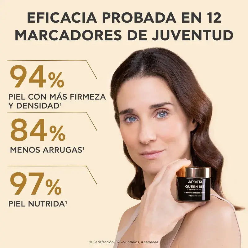 Apivita Queen Bee Longevity Rich Cream 12 Marcadores de Juventude, 50 ml