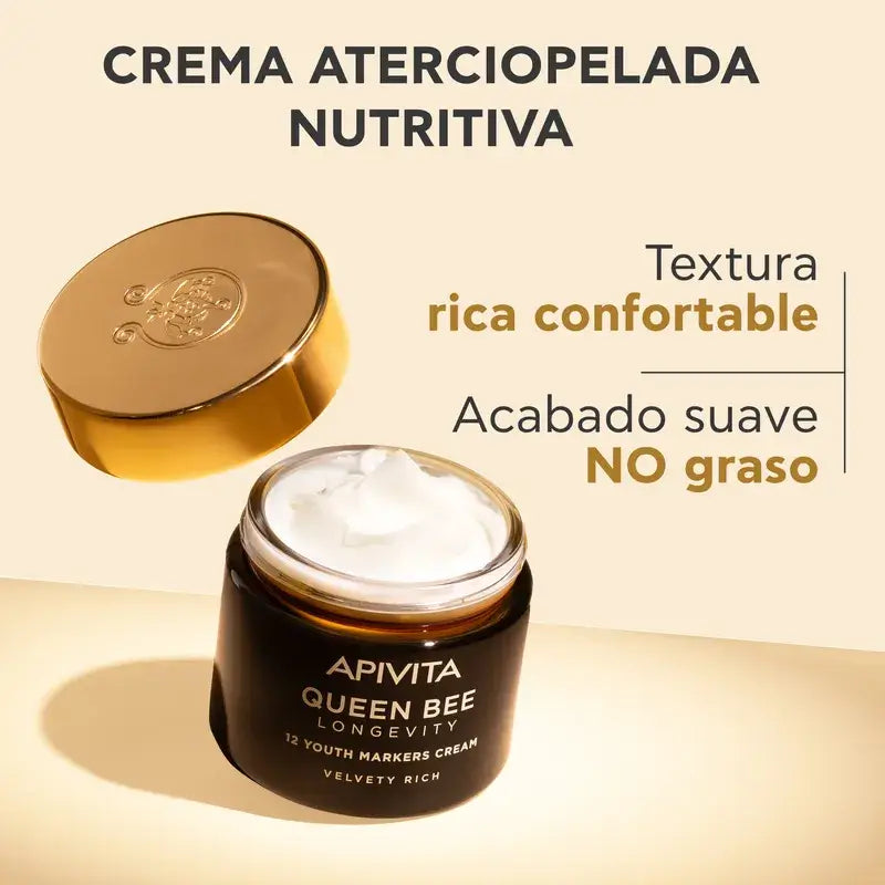 Apivita Queen Bee Longevity Rich Cream 12 Marcadores de Juventude, 50 ml