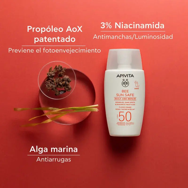 Apivita Daily Anti-Ageing Repair Fluido Diário para o Rosto Spf50, 50 Ml