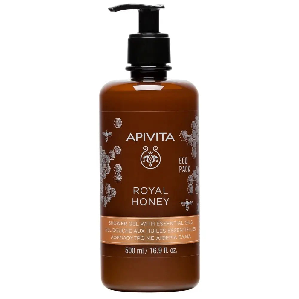 APIVITA Royal Honey Gel de Duche Cremoso com Óleos Essenciais, 500 ml