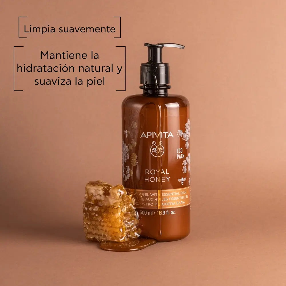 APIVITA Royal Honey Gel de Duche Cremoso com Óleos Essenciais, 500 ml