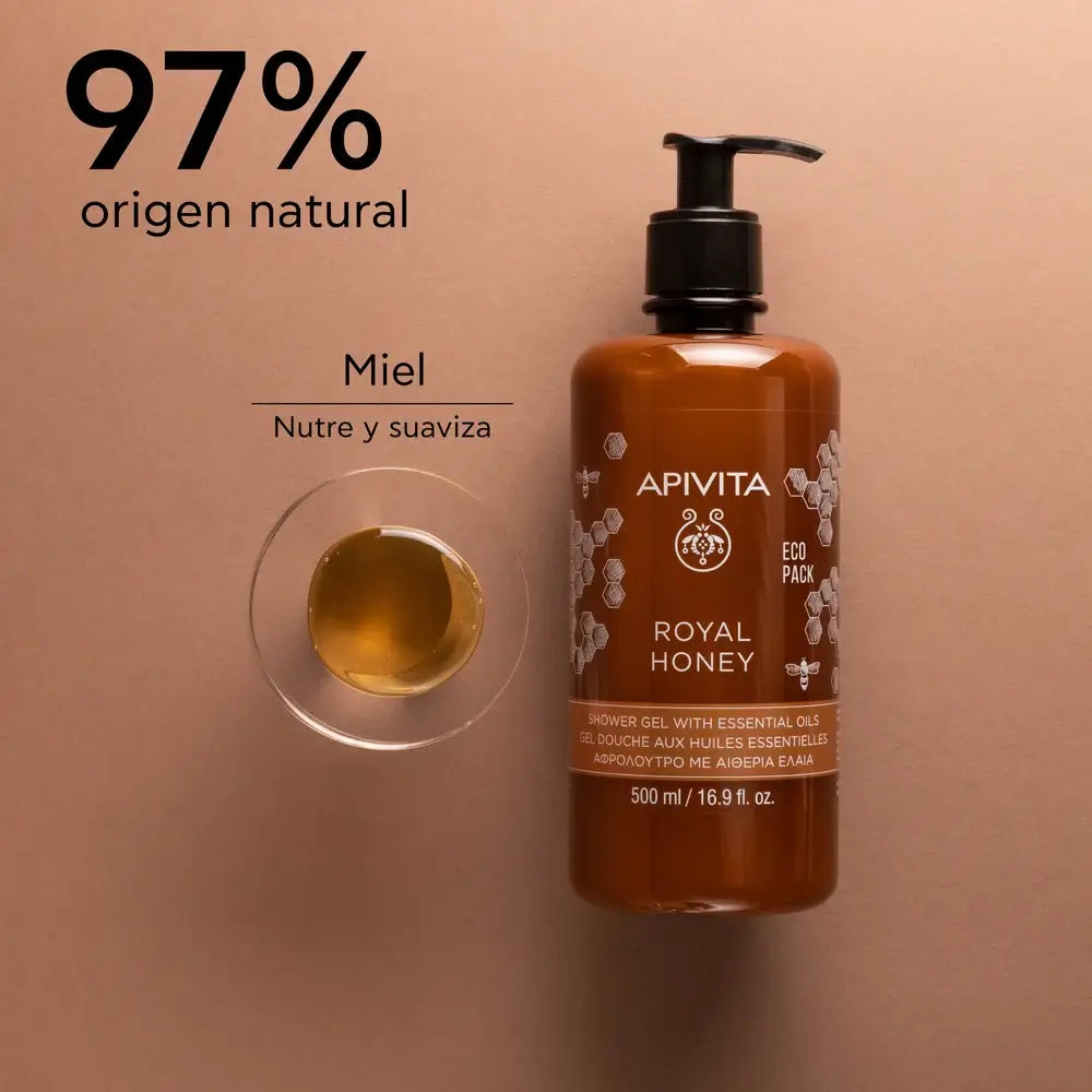 APIVITA Royal Honey Gel de Duche Cremoso com Óleos Essenciais, 500 ml