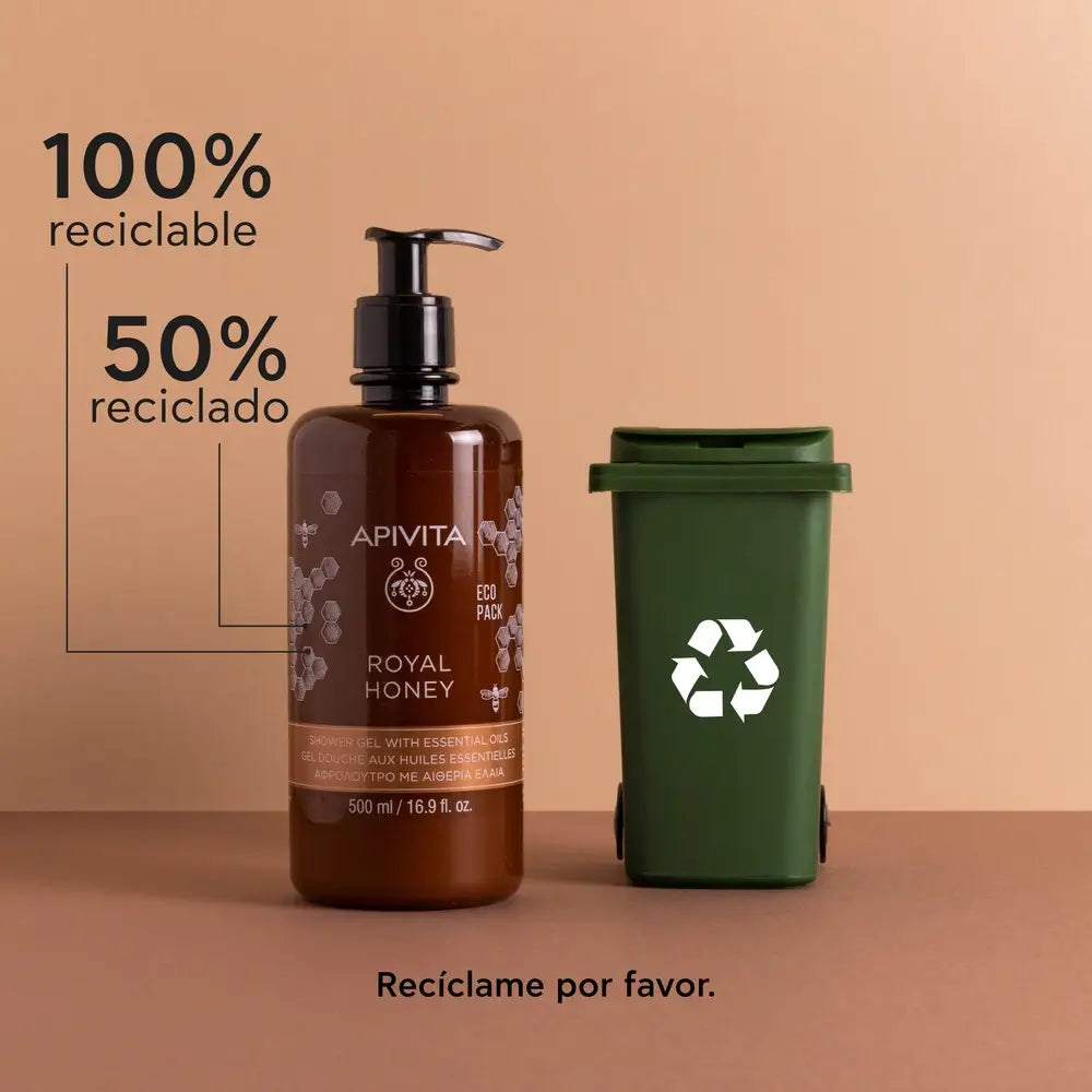 APIVITA Royal Honey Gel de Duche Cremoso com Óleos Essenciais, 500 ml