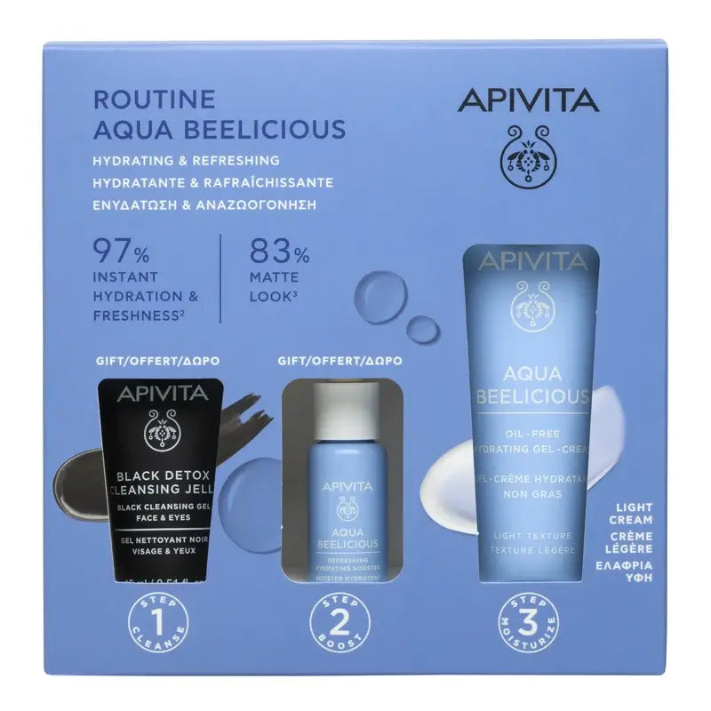 Apivita Aqua Beelicious Rotina Sem Óleo, 1 conjunto