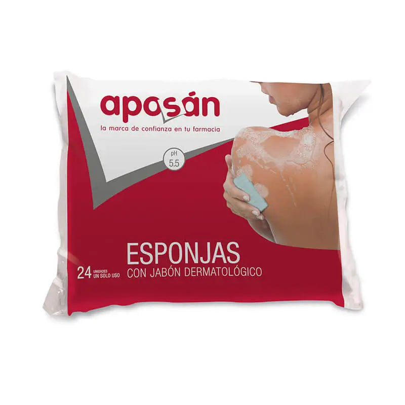 APOSAN ESPONJAS CON GEL DERMATOLOGICO E HIPOALERGENICO 24 UD