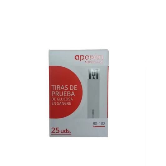 Aposan Tiras-teste de glicose no sangue, 25 unid.