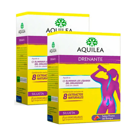 Aquilea Drenagem Floresta Sabor a Baga, Embalagem 2 x 15 sticks