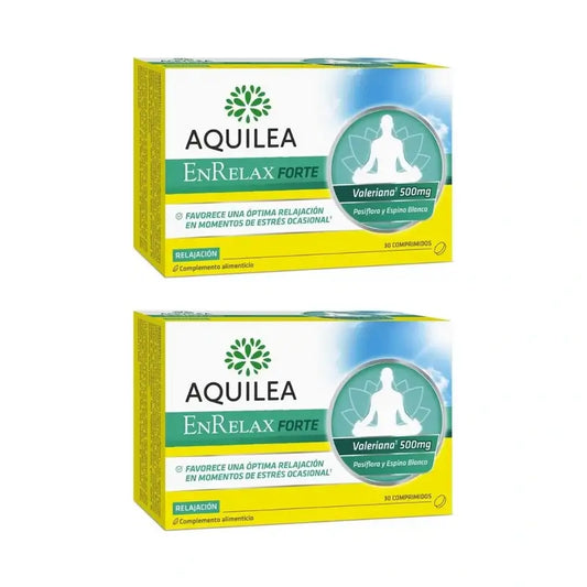 Aquilea Enrelax Forte 500 Mg Valeriana + Espinheiro-alvar + Maracujá, 2X30 comprimidos