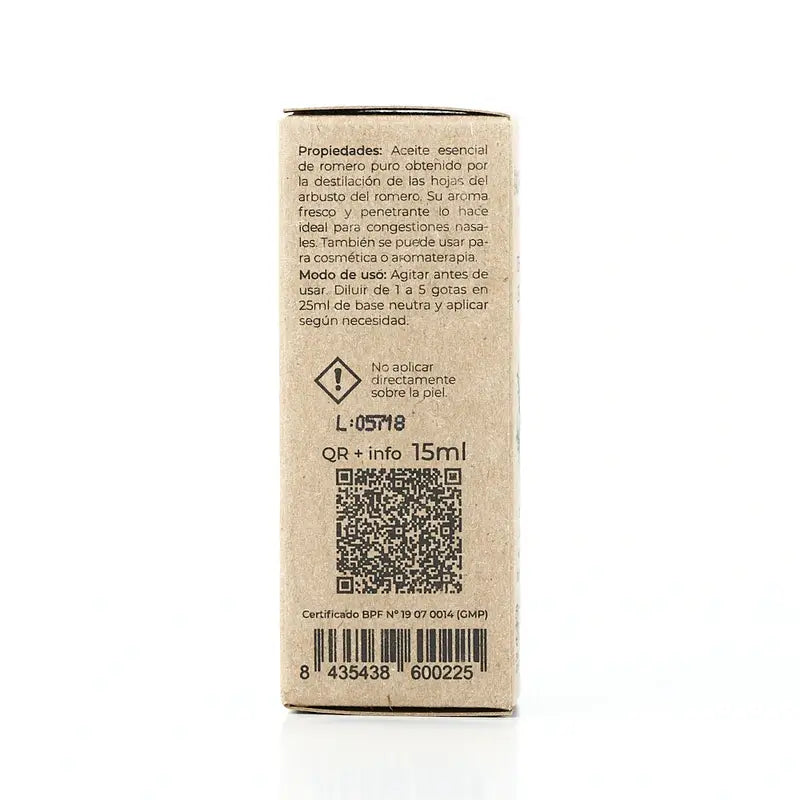 Óleo Essencial de Arganour Óleo Essencial de Alecrim, 15 Ml