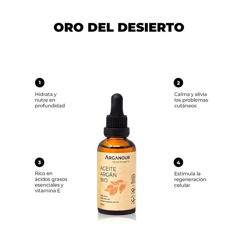 Óleo Vegetal Arganour Óleo de Argão, 50 Ml