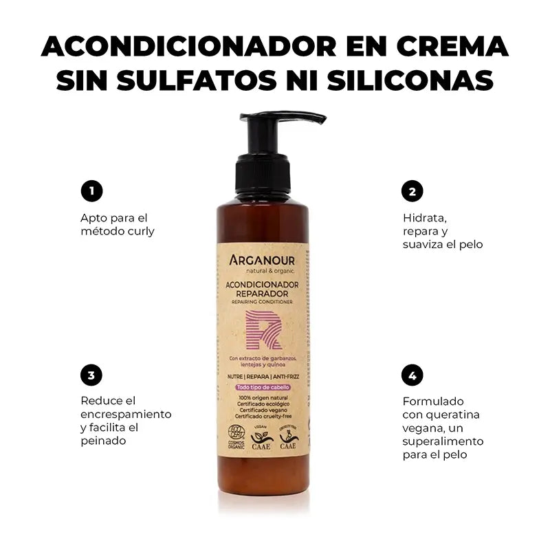 Arganour Hair Conditioner Condicionador Reparador, 200 Ml