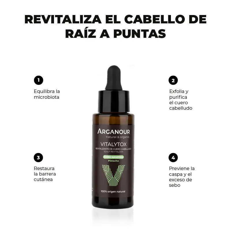 Arganour Hair Vitalytox - Revitalizador do couro cabeludo, 50 ml