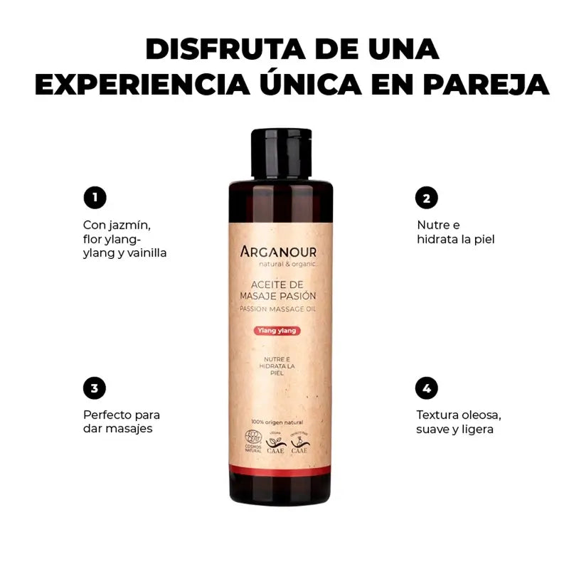 Óleo de Massagem Corporal Arganour Passion, 200 Ml