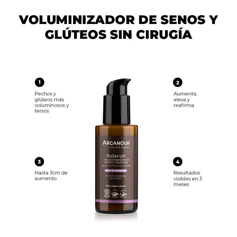 Arganour Body Push Up Volumizador para Busto e Nádegas, 100 Ml