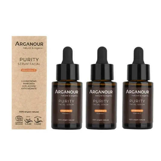 Arganour Serum Facial Pureza Facial Vitamina C, 3x30 ml