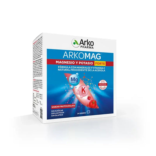 Arkopharma Arkomag Magnésio e Potássio Forte, 24 saquetas