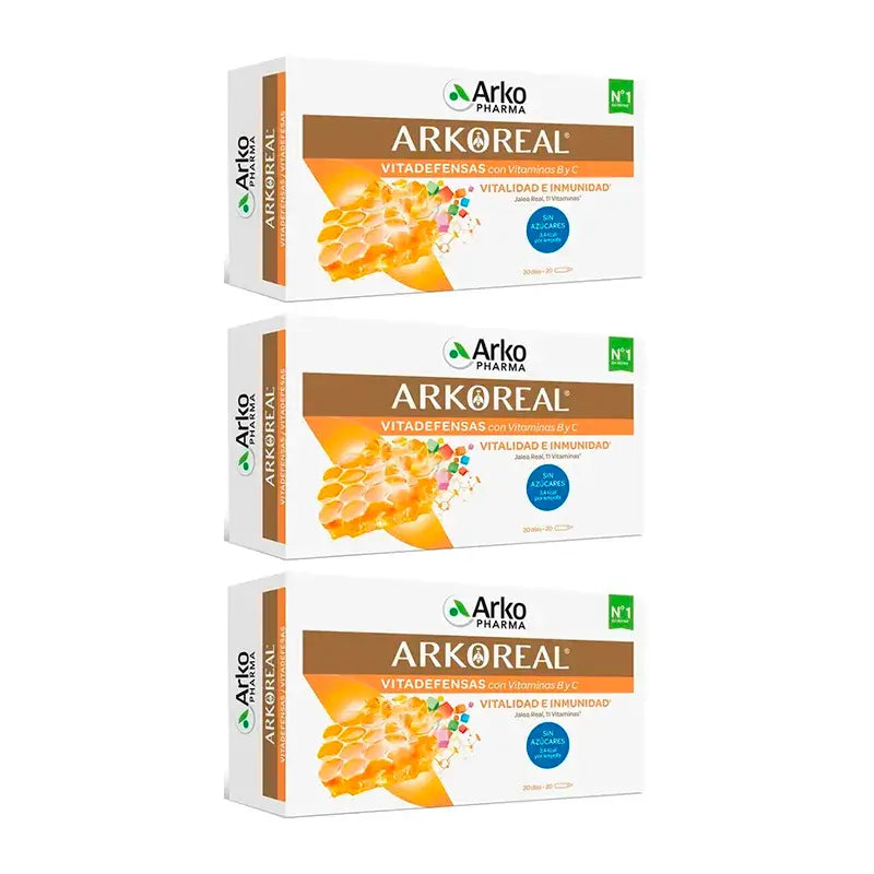 Arkopharma Arkoreal Geleia Real Vitadefensas, 3X20 Ampolas