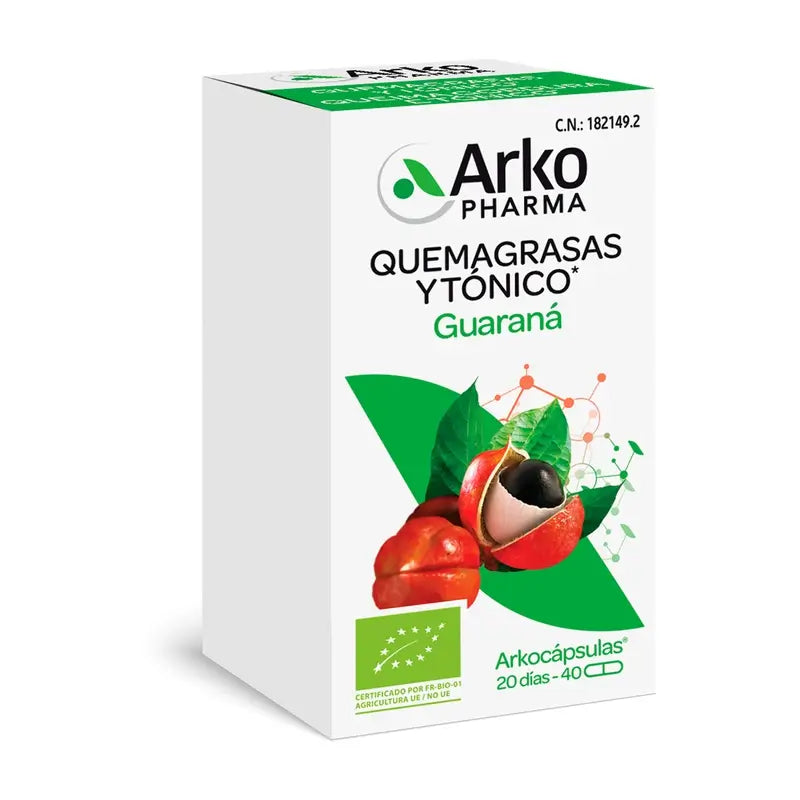 Arkocápsulas Guaraná Bio 40 Capsules Arkopharma