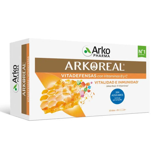 Arkoreal Geleia Real Vitadefensas 20 Ampolas - Arkopharma