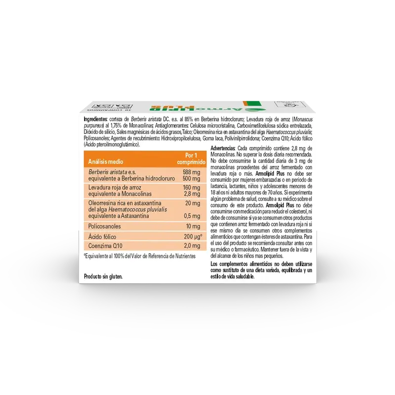 Armolipid Plus Controlo do Colesterol e dos Triglicéridos, 30 Cápsulas
