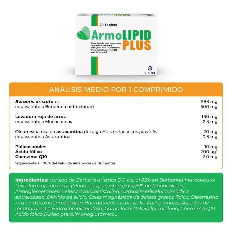 Armolipid Plus Controlo do Colesterol e dos Triglicéridos, 30 Cápsulas