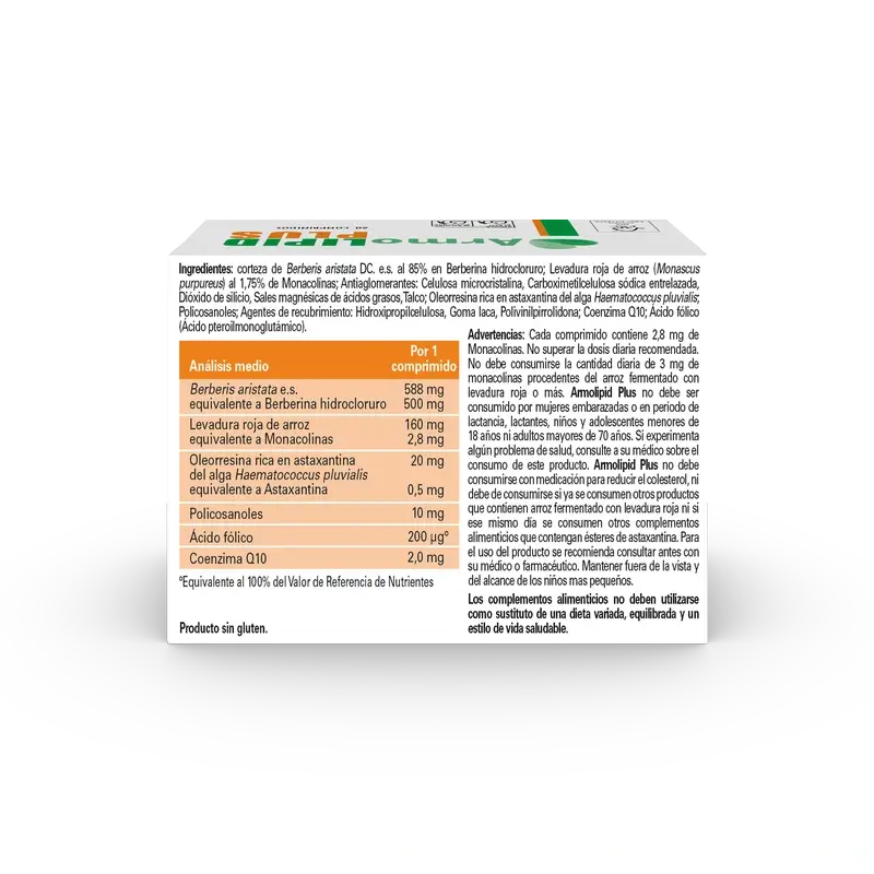 Armolipid Plus Controlo do Colesterol e dos Triglicéridos, 60 Cápsulas
