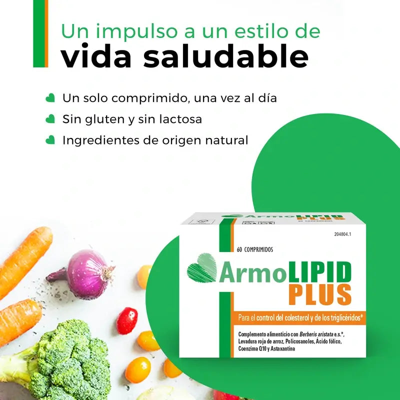 Armolipid Plus Controlo do Colesterol e dos Triglicéridos, 60 Cápsulas