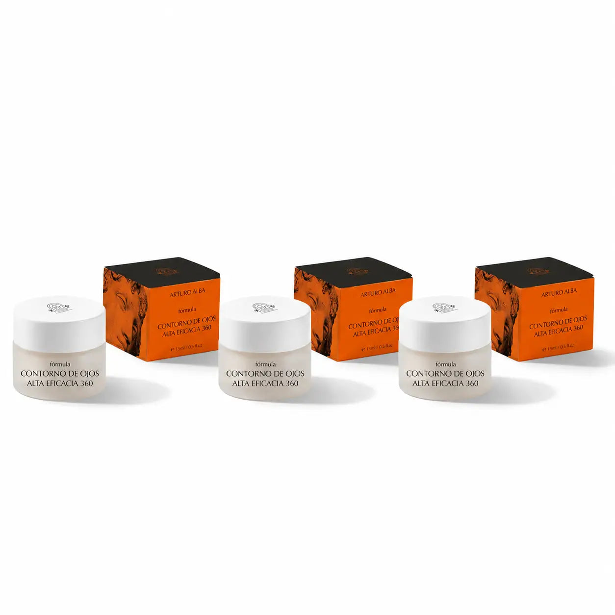 Arturo Alba Contorno de Olhos Alta Eficácia 360, 15 ml, embalagem de 3