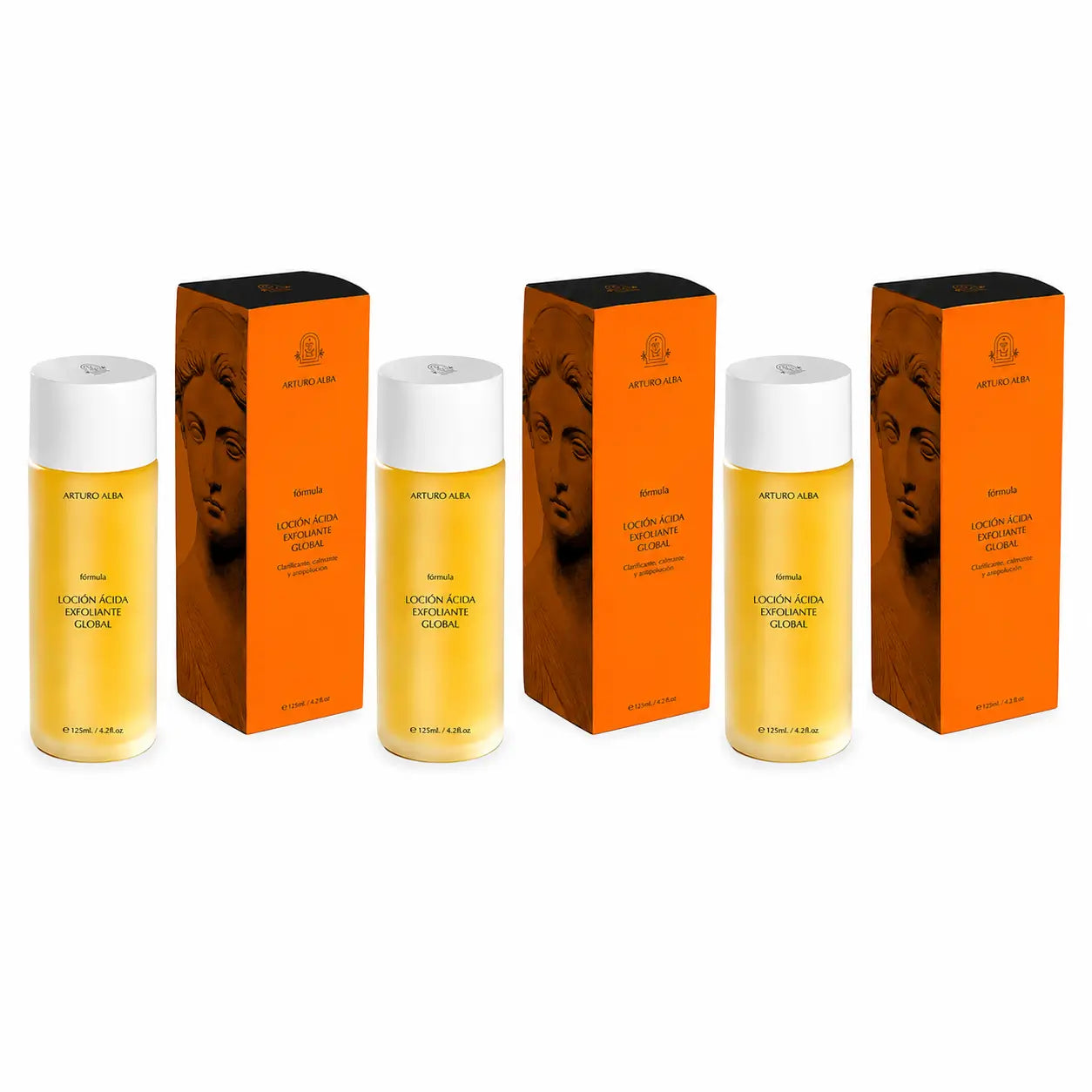 Arturo Alba Formula Loção Ácida Esfoliante Global 125 ml, embalagem com 3 unidades