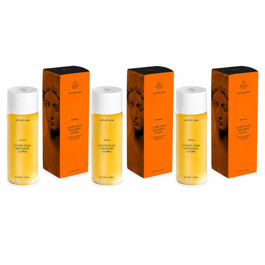 Arturo Alba Formula Loção Ácida Esfoliante Global 125 ml, embalagem com 3 unidades