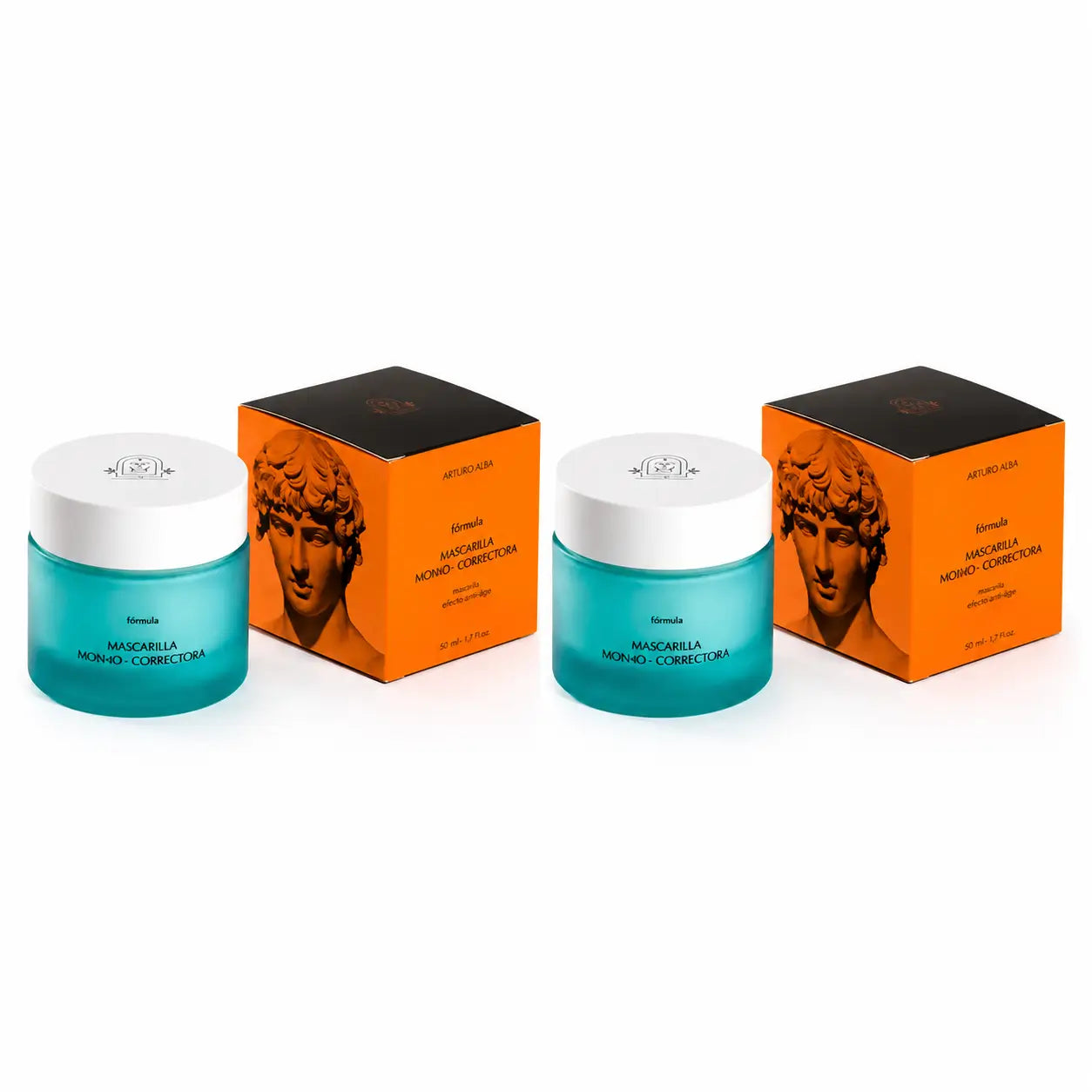 Arturo Alba Máscara Normo-Corretora, 50 ml, embalagem com 2 unidades