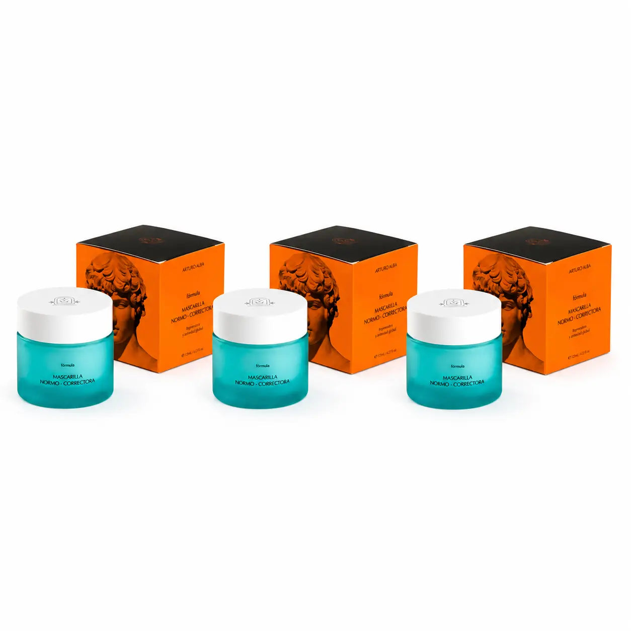 Arturo Alba Máscara Normo-Corretora, 50 ml, embalagem com 3 unidades