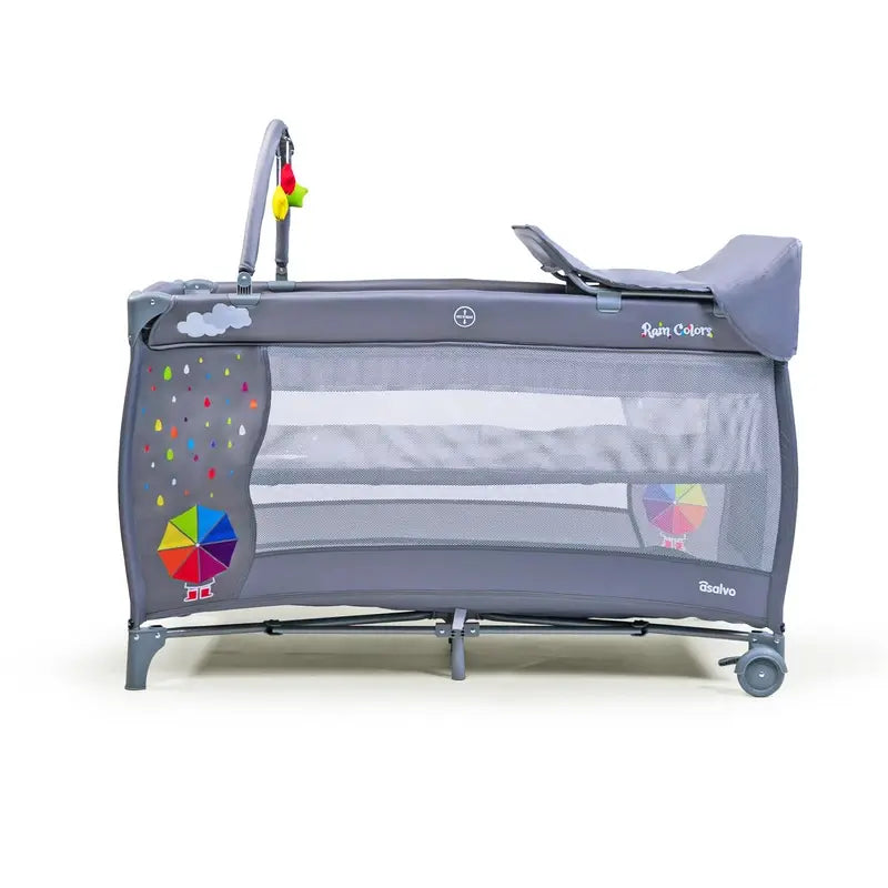 Berço de viagem Asalvo completo com guarda-chuva