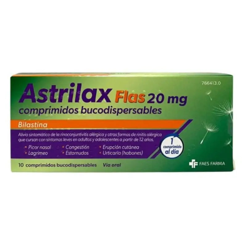 Astrilax Flas 20 Mg, 10 comprimidos