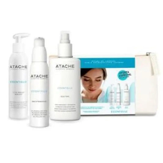 Bolsa de toilette Atache Óleo+Gel+Tónico Essencial de Limpeza.
