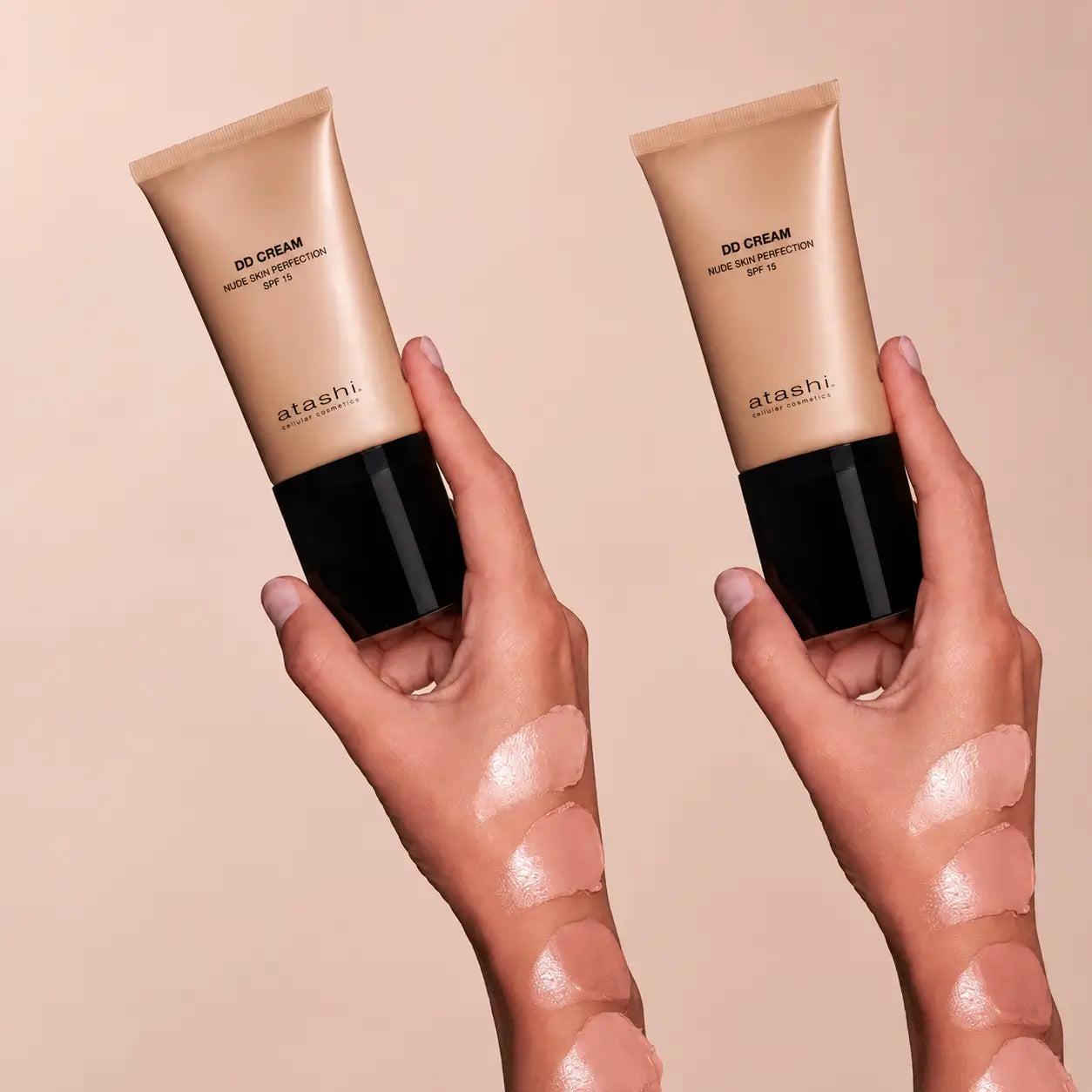 Atashi Dd Creme Hidratante Com Cor Spf 15 - Cor Bege, embalagem 2