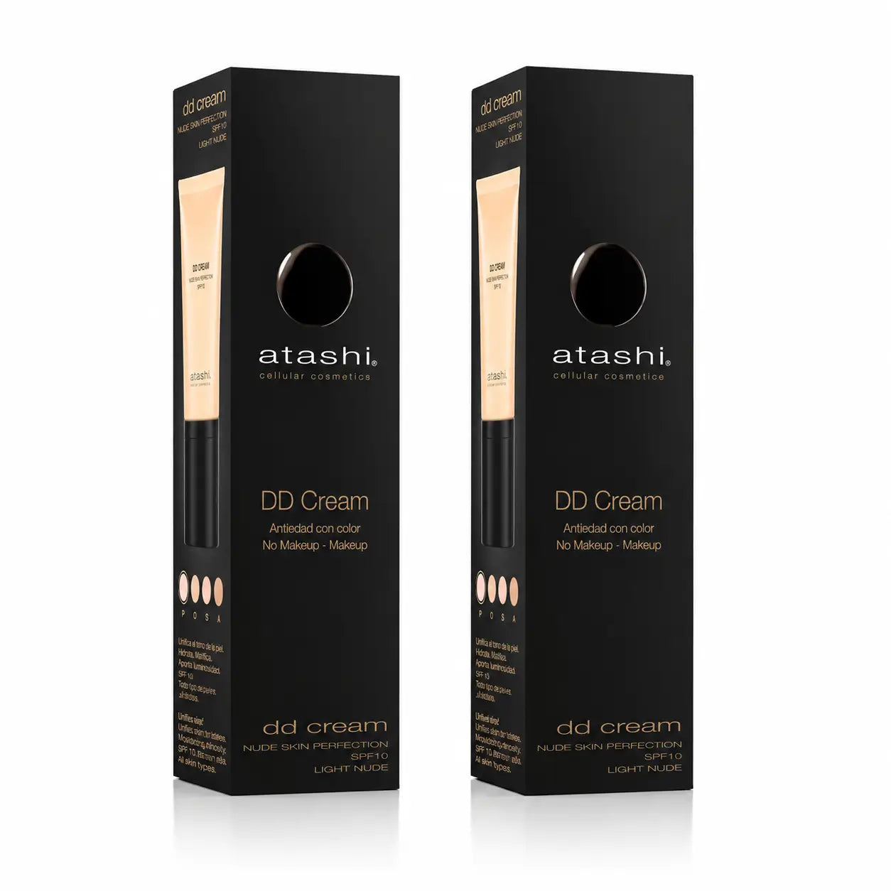 Atashi Dd Creme Hidratante Com Cor Spf 15 - Tom Claro, embalagem 2